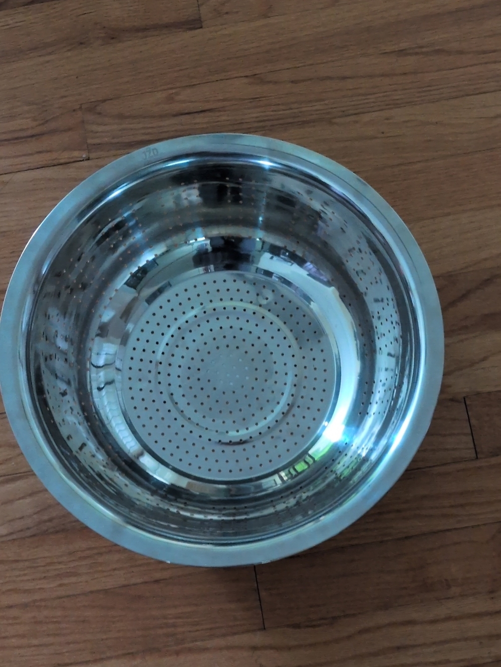 Premium 14" Stainless Steel Kitchen Colander - Silver